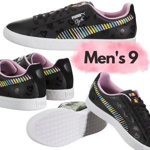 🧑🏿‍🎨🎨🖼️ Puma Clyde Bradley Theodore Prism Pink Puma Black Leather Sneaker